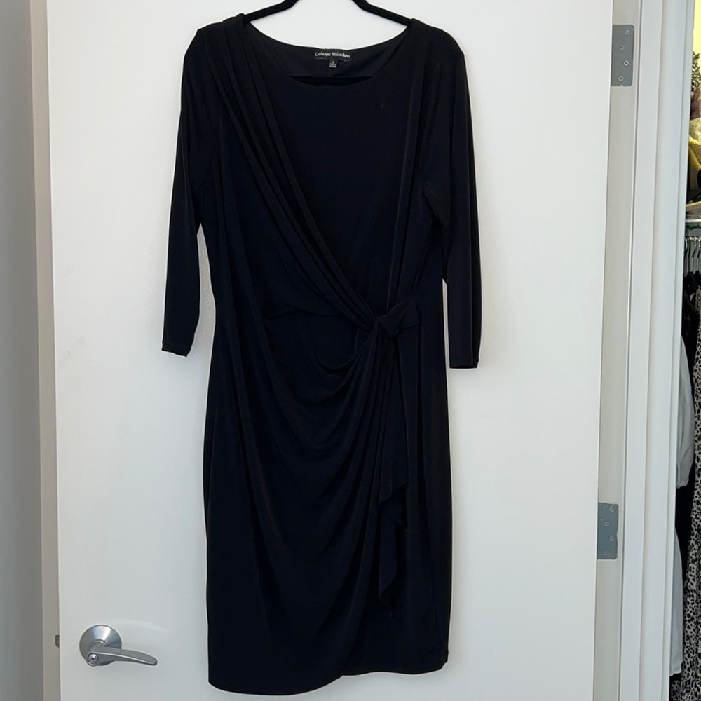 Catherine Malandrino Women's Black Long Sleeve Cocktail Dress Size XL